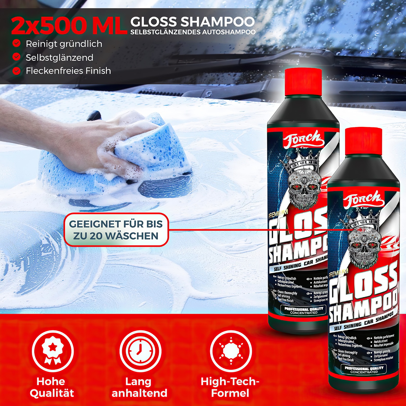 Torch Cars Gloss Shampoo | Yüksek Parlaklık Sağlayan Profesyonel Oto Şampuanı - Görsel 3