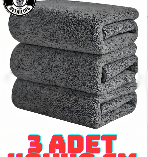TORCH CARS  3 ADET MİKROFİBER BEZ SETİ ARAÇ YIKAMA OTO UYGULAMA TEMİZLİK BEZİ 40X40 CM