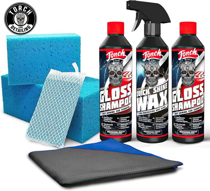 Torch Cars Gloss Shampoo ve Torch Cars Quick Shine Üçlü Set